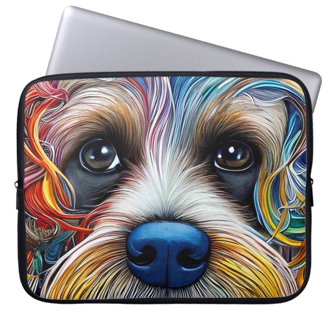 Cute Pop Art Terrier   Laptop Sleeve (Front)