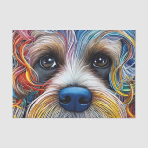 Cute Pop Art Terrier Tissue Paper