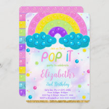 Cute Pop it Birthday Invitation