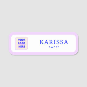 Cute Pop Up Vendor Personalized Logo Name Tag