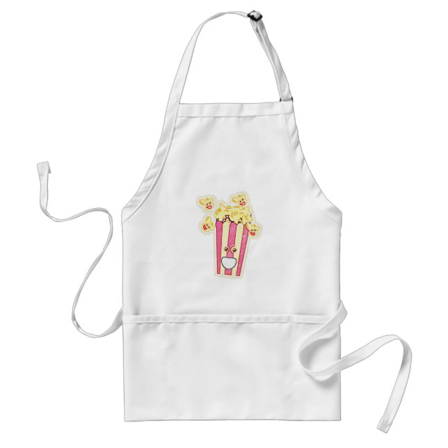 Cute Popcorn Pals Cartoon Standard Apron (Front)