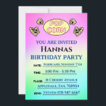 Cute Popcorn Sheep Childrens Birthday Party Invitation<br><div class="desc">This adorable invitation is great for kids birthday party's especially if they are movie themed. Children just love popcorn so why not give it a bit of kawaii cuteness and randomly place little Bobeeps sheep in the mix and make it a pretty sweet design. We hope with its bright colours...</div>