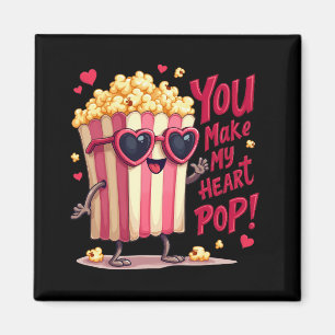 Cute Popcorn Valentine You Make My Heart Pop!  Magnet