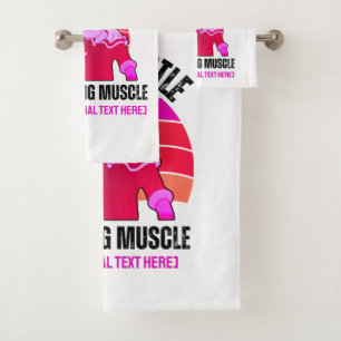 Cute POPEYE My Side Hustle is Building Muscle Gym  Bath Towel Set