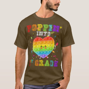 Cute Poppin Into First Grade Fidget Toy First Day T-Shirt