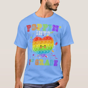 Cute Poppin Into Third Grade Fidget Toy First Day T-Shirt