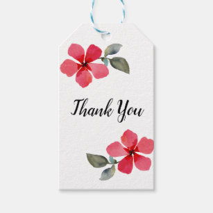 Cute Poppy Red Spring Flowers Floral Party Favour Gift Tags