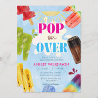 Cute Popsicle Pop on Over Summer Coed Baby Shower