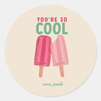Cute Popsicles Summer Valentine Sticker