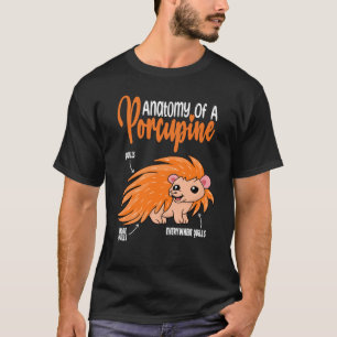 cute Porcupine anatomy for Porcupine T-Shirt
