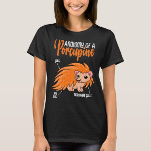 cute Porcupine anatomy for Porcupine T-Shirt