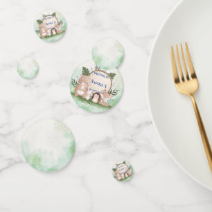 Cute Porcupine Bear birthday jungle Birthday party Confetti