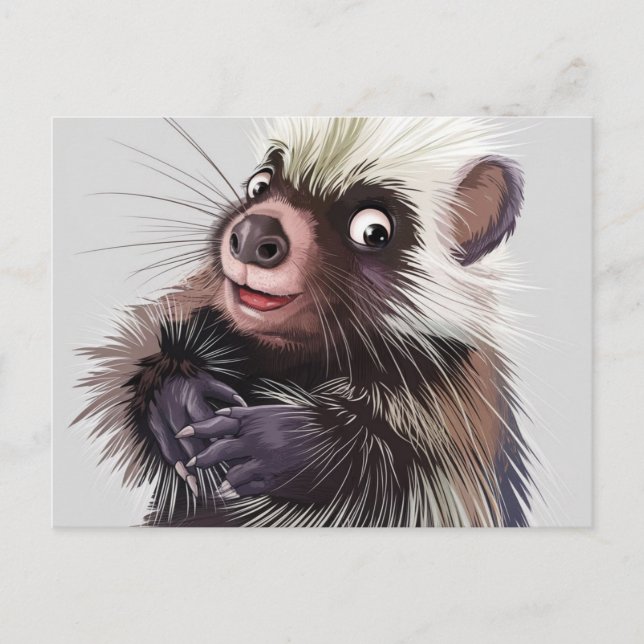Cute Porcupine Postcard (Front)