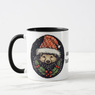 Cute Porcupine Santa Funny Christmas Spirit Mug