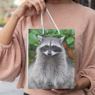 Cute Posing Racoon Wildlife Photo Medium Gift Bag
