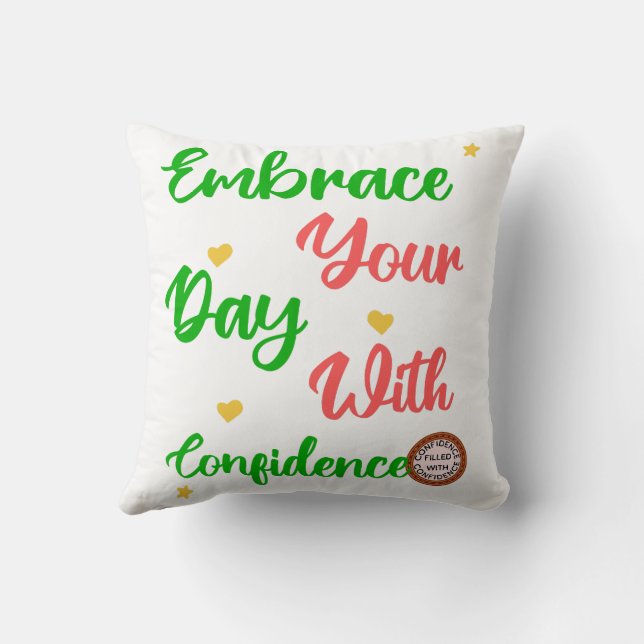 Cute positive motivational gift for all cushion (Back)