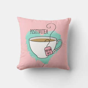 Cute Positivitea Gift for Graduation, New Job Cushion