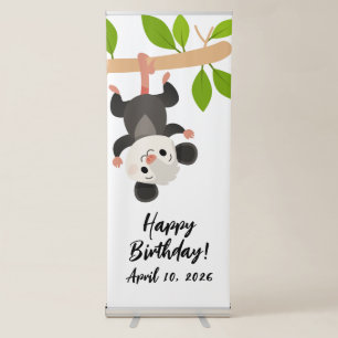 Cute Possum Happy Birthday Retractable Banner