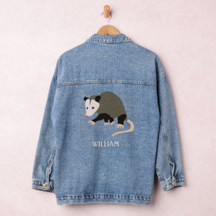Cute Possum Illustration Personalised Denim Jacket