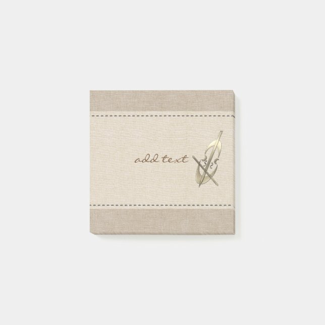 Cute Post It In Style With Gold Cello Post-it Notes (Front)
