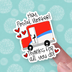 Cute Postal Worker Thanks Canada Post Truck