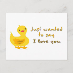 Cute Postcard with Duckling