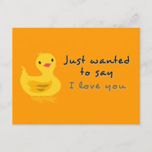 Cute Postcard with Duckling
