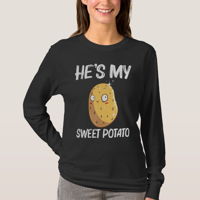 Cute Potato For Girls Kids Vegetable Baked Potato T-Shirt (Front)