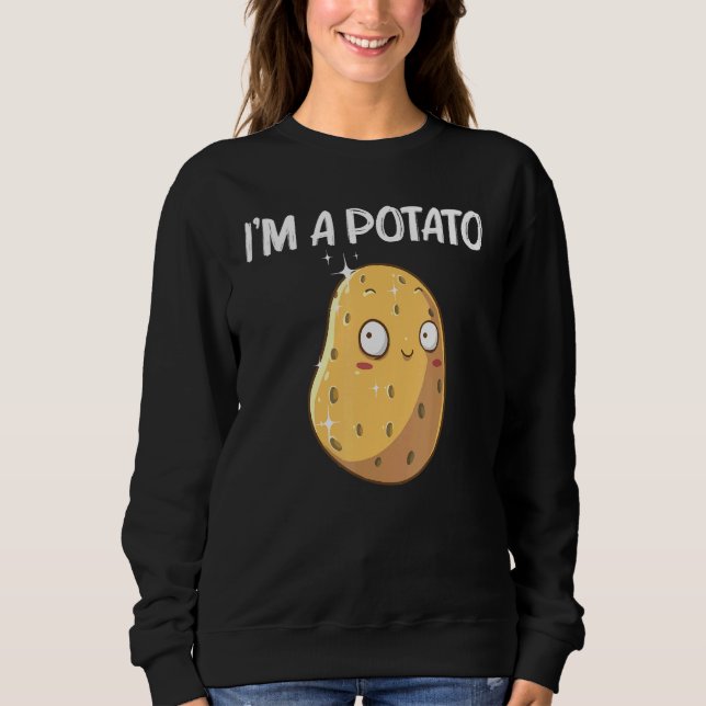 Cute Potato For Men Women Vegetable Baked Potato   Sweatshirt (Front)