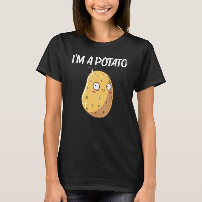 Cute Potato For Men Women Vegetable Baked Potato   T-Shirt (Front)