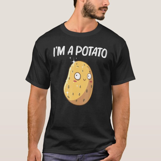 Cute Potato For Men Women Vegetable Baked Potato   T-Shirt (Front)