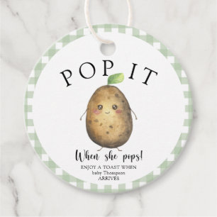 Cute potato - Pop it! When she pops! Favour Tags
