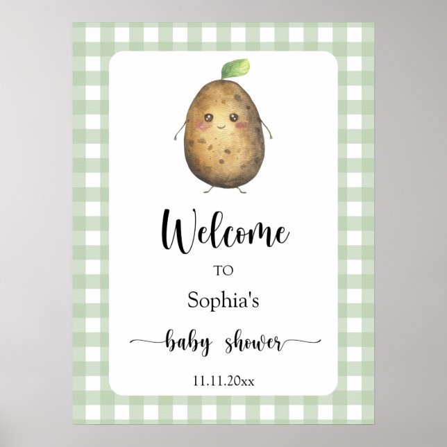 Cute potato - Welcome baby shower Poster (Front)