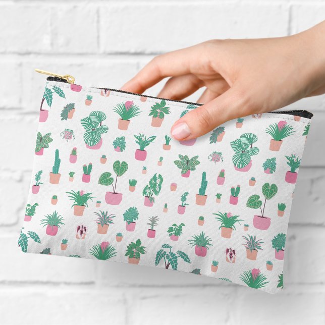 Cute Potted Plants Pattern Zipper Pouch (Creator Uploaded)