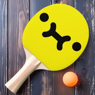 Cute Pouty Face Yellow Ping Pong Paddle
