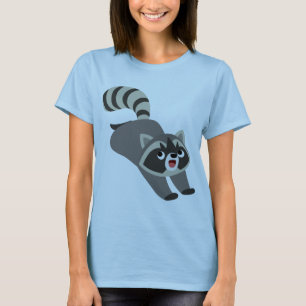 Cute Prankish Cartoon Racoon Women T-Shirt
