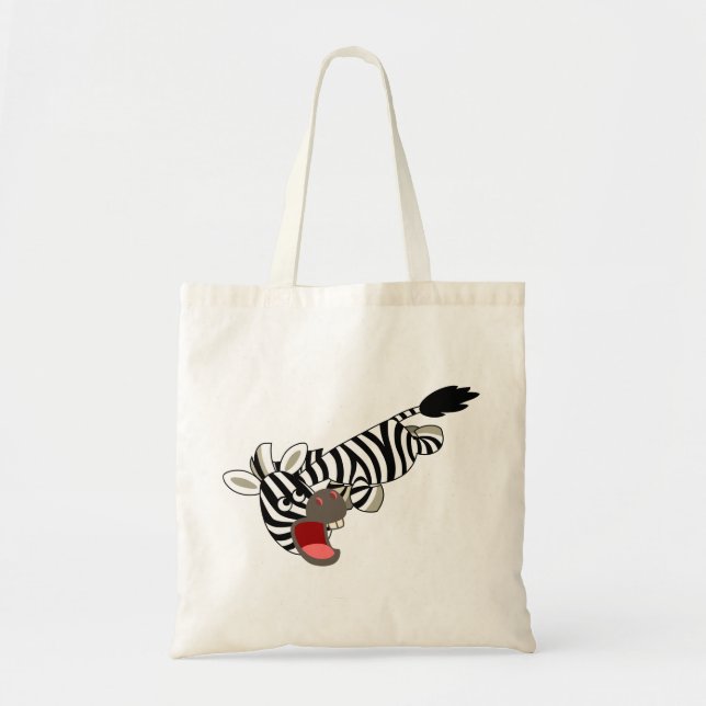 Cute Prankish Cartoon Zebra Bag (Front)