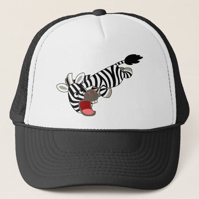 Cute Prankish Cartoon Zebra Hat (Front)