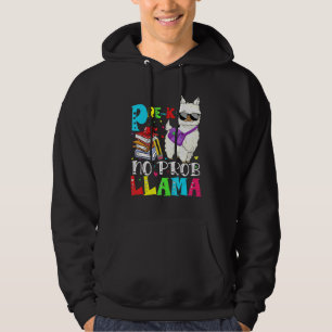 Cute Pre K No Prob Llama Back To School First Day Hoodie