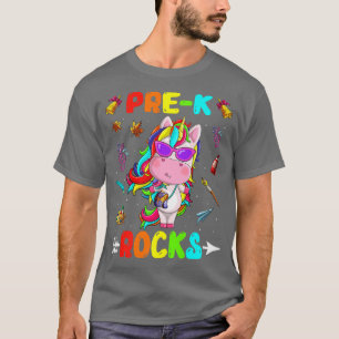 Cute Pre-K Rocks Unicorn Welcome Back To School Gi T-Shirt