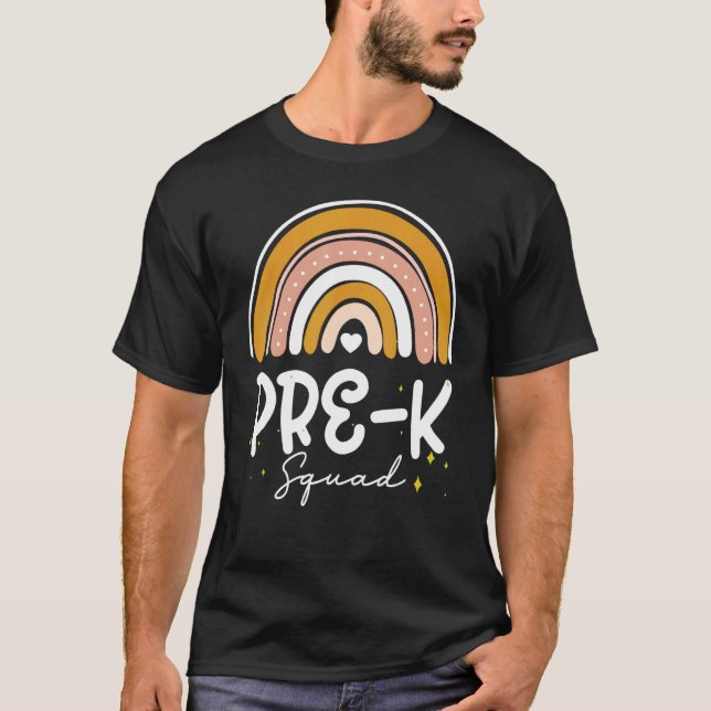 Cute Pre K Squad School Admin Appreciation Back To T-Shirt (Front)