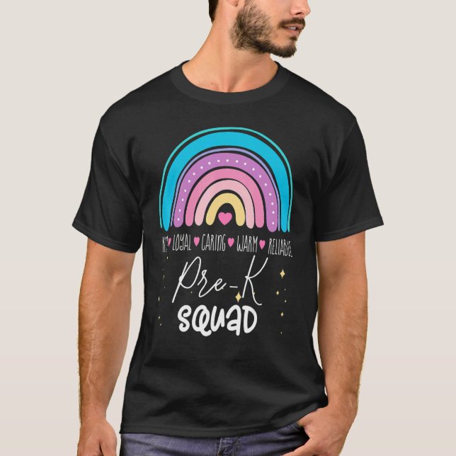 Cute Pre K Squad School Admin Appreciation Back To T-Shirt (Front)