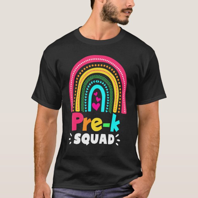 Cute Pre K Squad School Admin Appreciation Front O T-Shirt (Front)