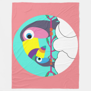 Cute Pre School Pre Schooler Kids Toucan Thr Fleece Blanket