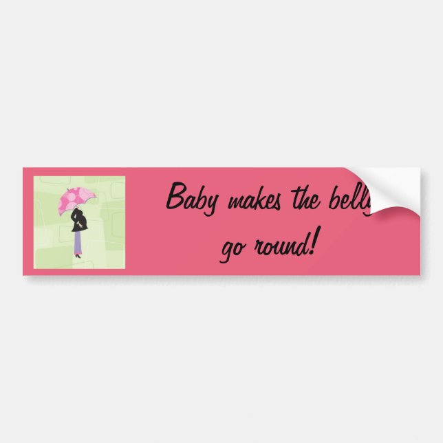 Cute pregnancy bumper sticker (Front)