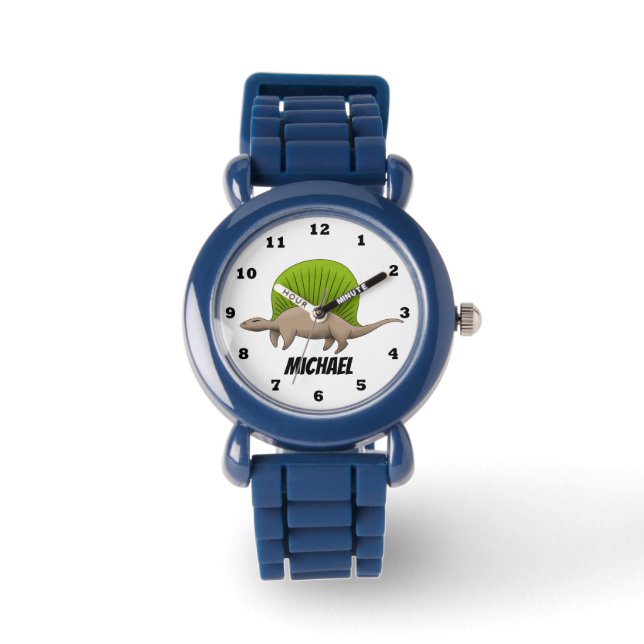 Cute Prehistoric dinosaur add name watch (Front)