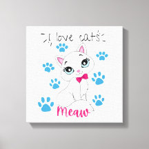 Cute Premium Wrapped Canvas (12"×12 Standard Size)