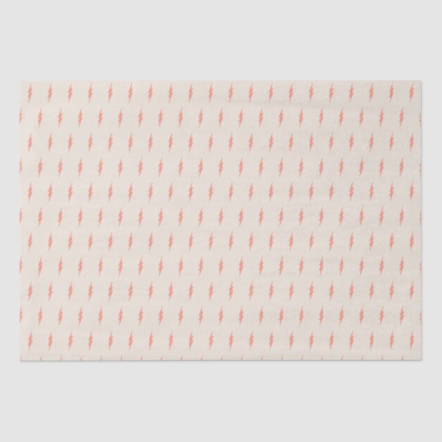 cute preppy aesthetic pink lightning bolt tissue paper (Front)