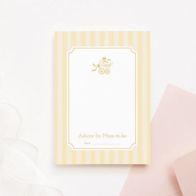 Cute Preppy Baby Stroller Advice Card (Creator Uploaded)