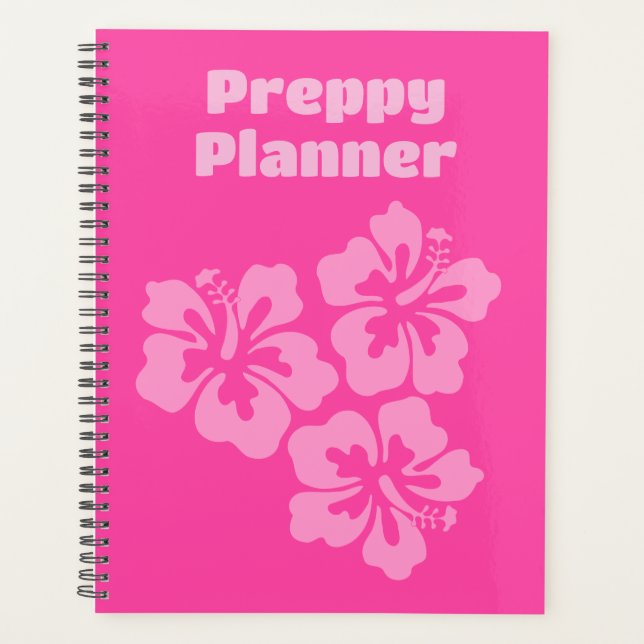 Cute Preppy Planner Pink  (Front)